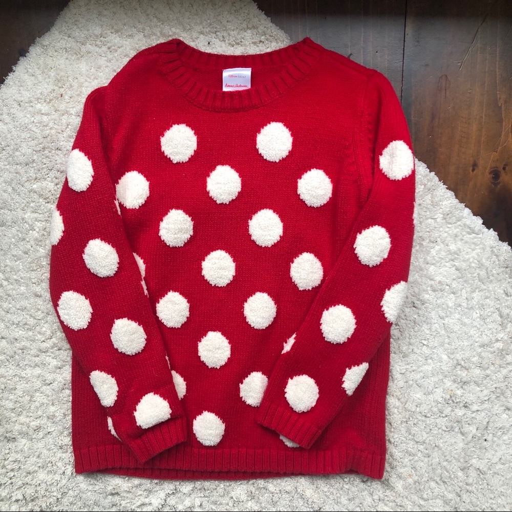 Hanna Andersson red polka dot sweater